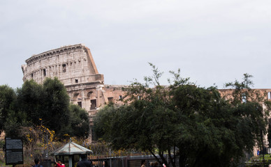 Exterior view of the Roman Colosseum