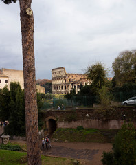 Exterior view of the Roman Colosseum