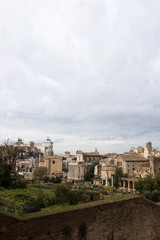 Fototapeta na wymiar Buildings of the monumental center of Rome