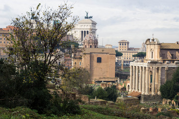 Buildings of the monumental center of Rome