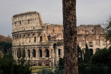 Exterior view of the Roman Colosseum