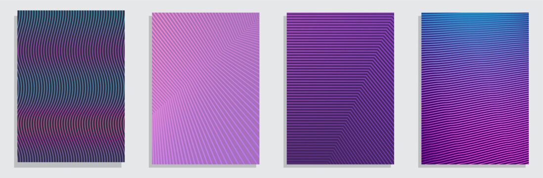 Set of Minimal Geometric Halftone Gradients for Presentation, Magazines, Flyers, Annual Reports, Posters and Business Cards. Vector EPS 10