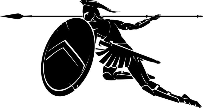 recommend clip art: Spartan Spear Throw Defensive Attack