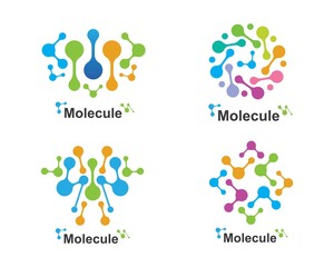 molecule logo vector illustration design
