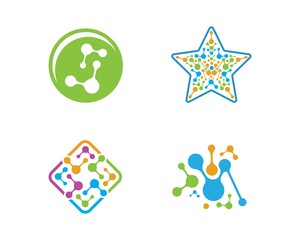 molecule logo vector illustration design