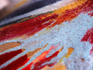 Fototapeta premium Colorful oil painting multi colors abstract background and texture.