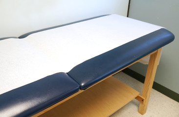 bed in hospital inspection room