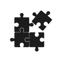 Obraz premium Puzzle icon. Simple vector illustration