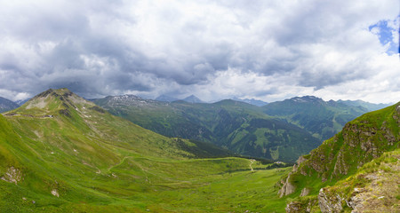 view of Alps from top of cable car at Bad Gastein, Austria