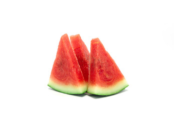 Watermelon sliced isolated on white background. 