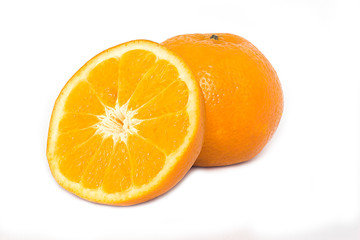 Orange mandarin fruits  on white background.