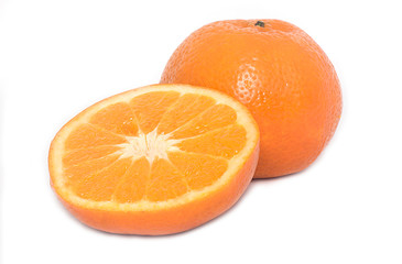 Orange mandarin fruits  on white background.