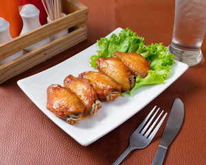 grilled chicken with potatoes and vegetables