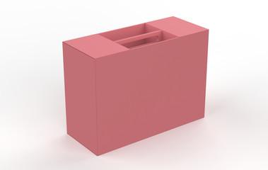 Cardboard Fast Food Box, Packaging For Lunch, Chinese Food. On White Background Isolated. 