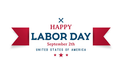 Happy Labor Day greeting banner. Vector design.