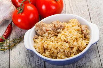 Bulgur with meat