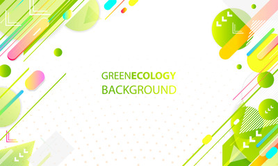 Banner summer ecology poster triangle vector futuristic light minimal geometric
