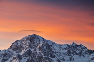 Mont Blanc during sunset