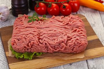 Raw turkey minced meat