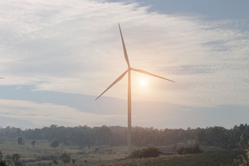 Wind Turbine producing alternative energy.
