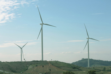 Wind Turbine producing alternative energy.