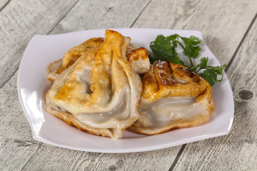 Georgian cuisine - khinkali with meat