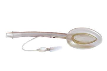 Laryngeal mask on white background