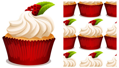 Seamless design pattern isolated on white