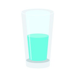 water in the glass isolated on white background illustration vector 