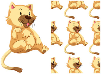 Seamless design pattern isolated on white