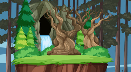 Nature scene landscape template