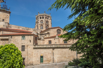 Fototapeta na wymiar View at the Saint Martin Cathedral of Ourense in Spain