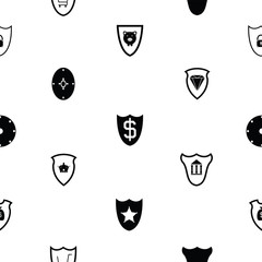 shield seamless pattern background icon.