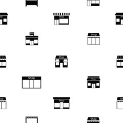 shop seamless pattern background icon.
