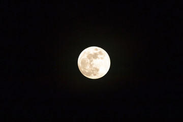 Naklejka na ściany i meble Full moon shining glowing light the night sky