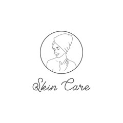 beauty face spa logo, therapy relax, template,herbal