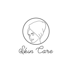 beauty face spa logo, therapy relax, template,herbal