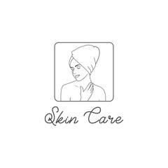beauty face spa logo, therapy relax, template,herbal