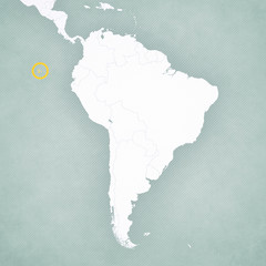 Map of South America - Galapagos Islands
