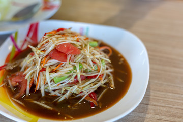 Famous Thai food, papaya salad or what we called 