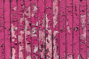 Cracked paint on a wooden surface,Red cracked paint on wooden background