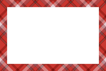 Vintage frame vector. Scottish border pattern retro style. Tartan plaid ornament.