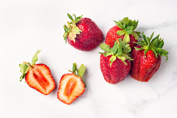 Fresh Juicy Strawberry Isolated on white background.