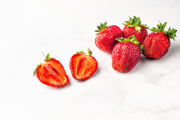 Fresh Juicy Strawberry Isolated on white background.