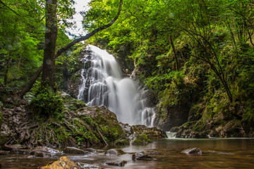The beautiful waterfall of the north of Navarre called Xorroxin