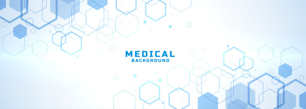 abstract medical background with hexagonal structure shapes