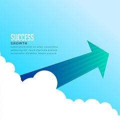 arrow flying through the clouds background