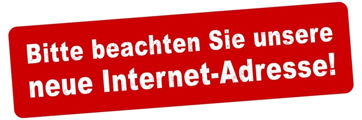 nlsb857 NewLongStampBanner nlsb - german text - Bitte beachten Sie unsere neue Internet-Adresse: Stempel / einfach / rot / Vorlage - Seitenverhältnis 3:1 - 3zu1 - new-version - xxl g8192