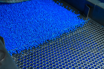 Colorant for plastics. Pigment in the granules. Polymer beads