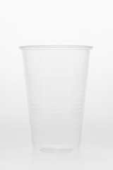 Plastic glass closeup